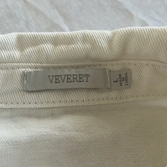 Veveret White Fringe Rhinestone Denim Tassel Jacket Size Large - Picture 13 of 16